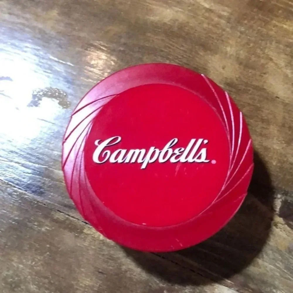 Vintage Campbells Soup Red Plastic Container‎ Storage Jar Collectible